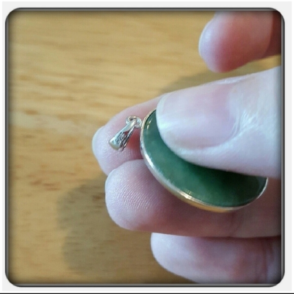 NWOT Genuine Green Jade & Sterling Buddha Pendant - Picture 3 of 6
